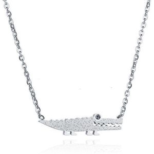 Cilla Jewels dames ketting Edelstaal Alligator Zilverkleurig