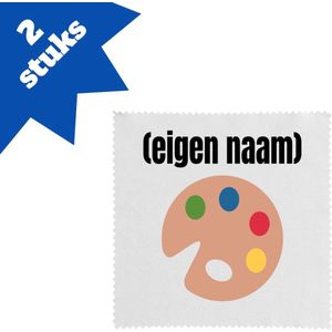 Akyol - verf palet brillendoekjes - Kunst - schilders - mensen die houden van schilderen - verjaardagscadeau - verjaardag - cadeau - kado - geschenk - gift - 17,8 bij 17,8 cm - 2 stuks
