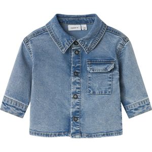 Name It Baby Jongens Jeanshemd medium blue - KNUD - Maat 56