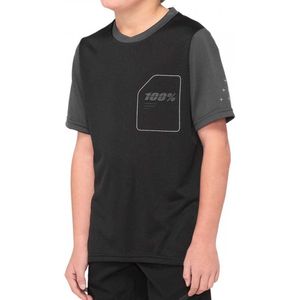 100percent Ridecamp Korte Mouw Enduro Trui Zwart 8-10 Years Jongens,Meisjes