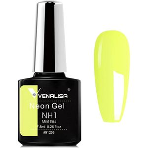Venalisa UV Gellak Geel - Neon - 7.5 ml - Gellak Neon - Gellac Neon - Gellak Neon Geel - Gele Neon Gellak - Gellak Fluo - Gellak Fluoriserend - Gellak Felle Kleuren - Gellak Kleuren - Venalisa Gellak - Gellak Nagellak
