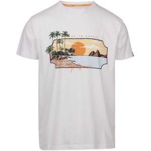 Trespass T-Shirt Pendla Casual Printed Tshirt White-L