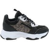 Giga - G4435-A36-B20 - Sneakers - Zwart - Taupe - Leopard - Zilveren Accenten