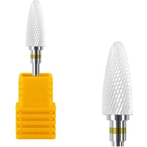 DW4Trading Keramische Kegel Frees Voor Elektrische Freesmachine - Pedicure - Manicure - Nagel Frees - Extra Fijne Korrel - Geel
