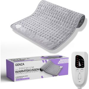 GENZA Premium Elektrisch Warmtekussen voor Rug, Voeten, Nek, Schouders en Buik - XXL - Wasbaar Verwarmingskussen - Verwarmingsmat - Heating Pad 74*40 cm