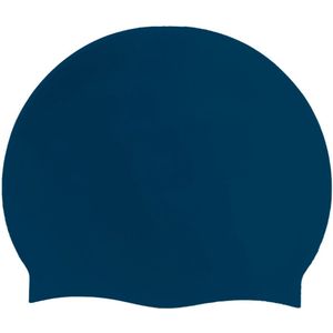 2-pack badmutsen, effen badmutsen voor mannen en vrouwen, badmuts, hoogwaardige siliconen antislip badmutsen, waterdicht, hypoallergeen, elastisch en comfortabel, voor lang en kort haar - Marineblauw