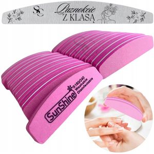 20x Mini Nagelvijl Polijst Sunshine Boot 180/240 + gratis Vjl