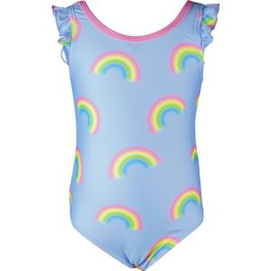 SOMEONE DOBBER-SG-38-A Meisjes Badpak - LIGHT BLUE - Maat 98/104