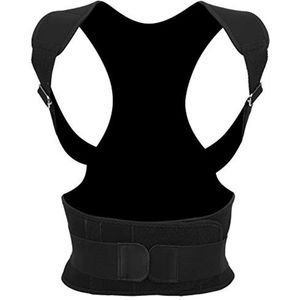 Unisex Rugsteun Houding Brace, Correctie Tape Riem Krachttraining Hunchback Corrector Zittend Brace Zwart Atletiek