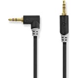 Nedis Stereo-Audiokabel - 3,5 mm Male - 3,5 mm Male - Verguld - 1.00 m - Rond - Antraciet - Doos