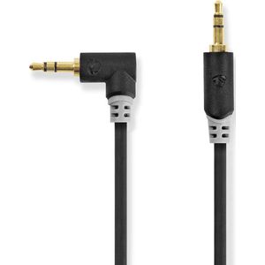 Nedis Stereo-Audiokabel - 3,5 mm Male - 3,5 mm Male - Verguld - 1.00 m - Rond - Antraciet - Doos