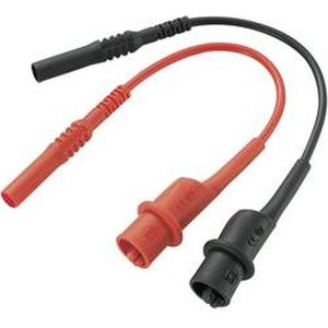 VOLTCRAFT MS-10-BK Veiligheidsmeetsnoerenset Banaanstekker 4 mm Krokodilklem 10.00 cm Zwart, Rood 1 stuk(s)