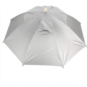 Parapluhoed voor outdoor vissen kamperen golfen grijs Klein