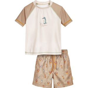 Playshoes - Zwemset - UV Werend - 2-delig - Wilde Dieren - Taupe - Crème - 122/128