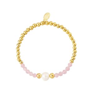 Armband - Parel - Opaal - Roze