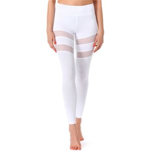 Merry Style Dames Leggings - Sport - Vrijetijdsbroek - Lang - Viscose - Wit - L - MS-MS10-232-LE