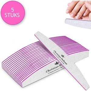 Christian Deluxe® Professionele Nagelvijlen - 5 stuks - Nagelvijl - Moon 100/180 - Nagelverzorging - Top Kwaliteit