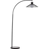 Brillant | Elmont boogvloerlamp 1,7m mat zwart | 1x A60, E27, 52W, geschikt voor normale lampen (niet meegeleverd)