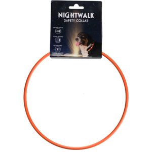 Nightwalk Safety Collar - Lichtgevende halsband - LED - Oplaadbaar - Waterdicht - One size - Oranje