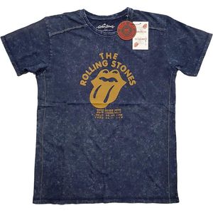 The Rolling Stones - NYC '75 Heren T-shirt - L - Blauw