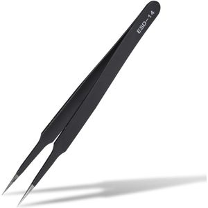 Precision Tips - Stainless Steel Straight Point Tweezers - Fine Point Tweezers - Workshop Tweezers - Repair Tweezers for Phones - Welding Tools