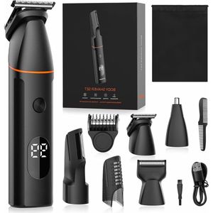 4-in-1 Bodygroomer Mannen - Body Trimmer Heren - Nat & Droog Trimmen - Draadloze Baardtrimmer - Waterdicht Scheerapparaat Geschikt voor Lichaam / Baard / Intieme Delen – Trimmer Schaamstreek - Multigroomer Tondeuse