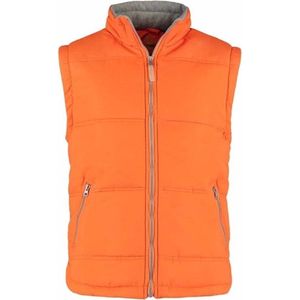 Basic bodywarmer oranje voor heren - winddichte mouwloze sport vesten L (40/52)