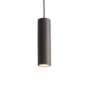 DMQ Hanglamp Tube Industrieel Beton - Ø 7cm - GU10 - Donkergrijs Sandstone Black