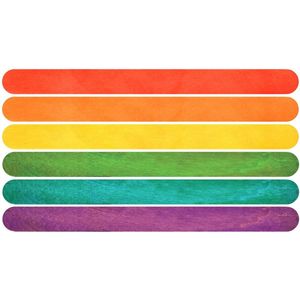 Knutselstokjes - houten ijsstokjes - 2x50 stuks - regenboog kleurenmix - 11 cm