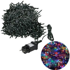 Cheqo® Kerstboomverlichting - Clusterverlichting - Kerstlampjes - Led Verlichting - Kerstverlichting voor Binnen en Buiten - 1800 LED - 36 Meter - Multicolor