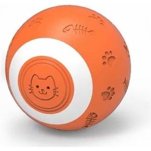 Otiume!® interactieve zelfrollende bal katten - Kattenspeeltjes - Inclusief USB kabel en staartjes - Kattenspeelgoed - Smart - Oranje