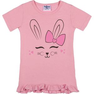 Fun2Wear - Happy Bunny Bigshirt | Rozenschaduw - Katoen - Maat 98