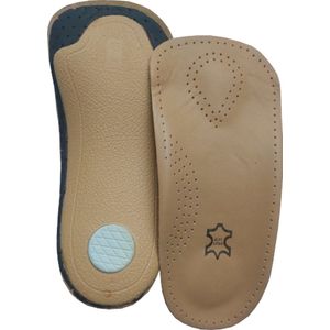 Steunzool - Lederen 3/4 Inlegzool - Ondersteunt en Ontlast de Voet