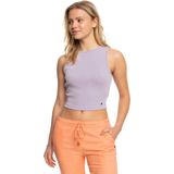Roxy - NVER ENDING VAC J KTTP - Dames Tanktop - Ribgebreide Stof - Hoge Halslijn