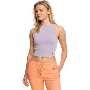 Roxy - NVER ENDING VAC J KTTP - Dames Tanktop - Ribgebreide Stof - Hoge Halslijn