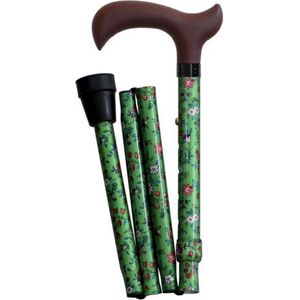 Wandelstok - Opvouwbaar - Met Bloemen - Ergonomisch Handvat - Verstelbaar in Hoogte