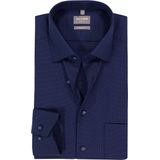 OLYMP - Luxor - Overhemd - Marine Blauw - Comfort Fit - Mouwlengte 7 - Strijkvrij