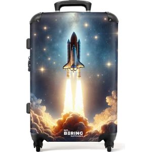 NoBoringSuitcases.com® - Kinderkoffer raket jongen - Jongens koffer - 20 kg bagage