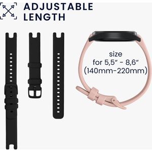 kwmobile 2x armband geschikt voor Garmin Lily Sport - Bandjes voor fitnesstracker in zwart / oudroze
