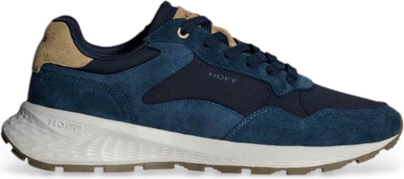 HOFF - City Mkii - Leren Sportschoenen - Marineblauw - Vetersluiting - Casual