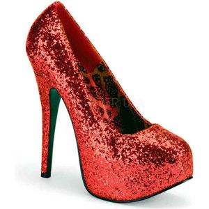 Pleaser Pink Label Hoge hakken -47 Shoes- TEEZE-06GW US 16 Rood