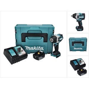 Makita DTW 700 RM1J accu slagmoersleutel 18 V 700 Nm 1/2"" XPT Borstelloos + 1x oplaadbare accu 4.0 Ah + lader + Makpac