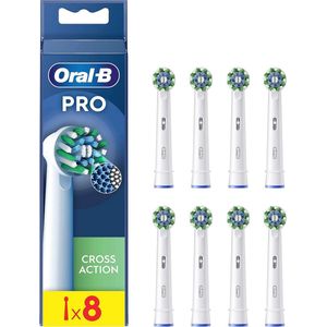 Set van 8 Opzetborstels voor Cross Action Tandenborstel