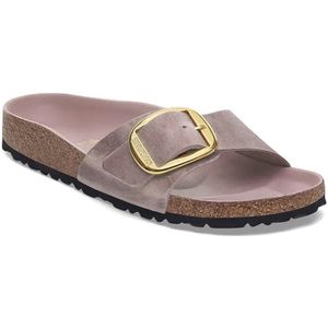 Birkenstock - Madrid Big Buckle - Slippers - Zwart - Suède/Nubuck