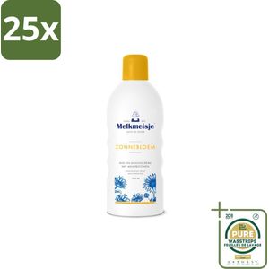 25 x Melkmeisje Bad en Douche Crème Zonnebloem en Melk 1000 ml - Grootverpakking - Douchecrème - Melkcrème - Bad En Douche - Melk En Zonnebloem - Huidverzorging