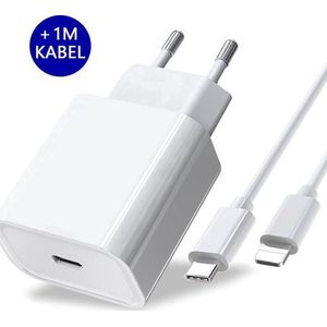 Snellader iPhone 20W oplader - Snellader oplaadblok 20W USB-C oplader