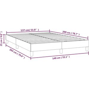 vidaXL-Boxspringframe-kunstleer-bruin-140x200-cm