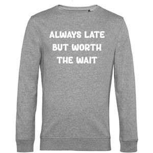 7431 - Sweater - Always Late-Heather Grey-M
