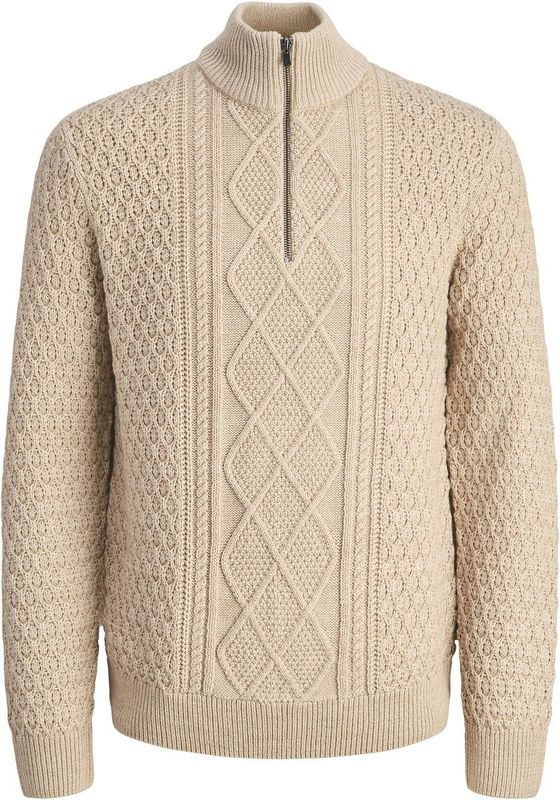 Jack & Jones - Heren Trui North Knit High Neck - Blauw - Maat L