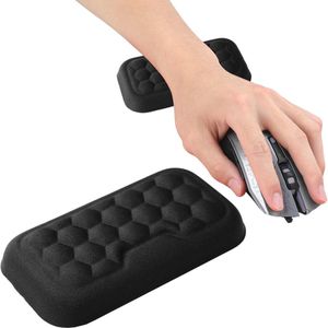 Ergonomische pols- en elleboogsteun van traagschuim voor bureau - vermindert arm- en elleboogbelasting bij het computerwerken